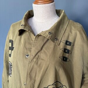 DropDead "Cruel World" Graphic Jacket | Size M Unisex | Rare Global Chaos Print